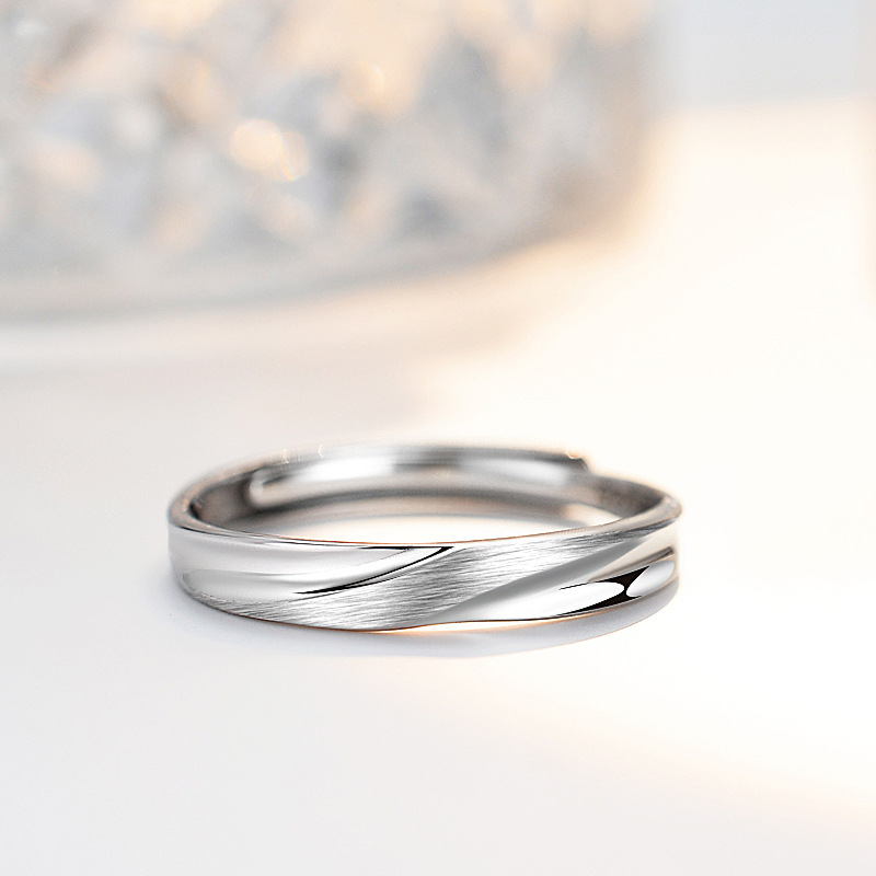 Promise Rings for Couples – S925 Sterling Silver “Rupert’s Tear” Diamond Couples Ring