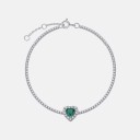 Cultured emerald bracelet