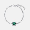 Cultured emerald bracelet