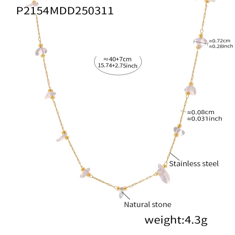 Dainty Layered Necklace with Colorful Natural Stones – Candy Tones