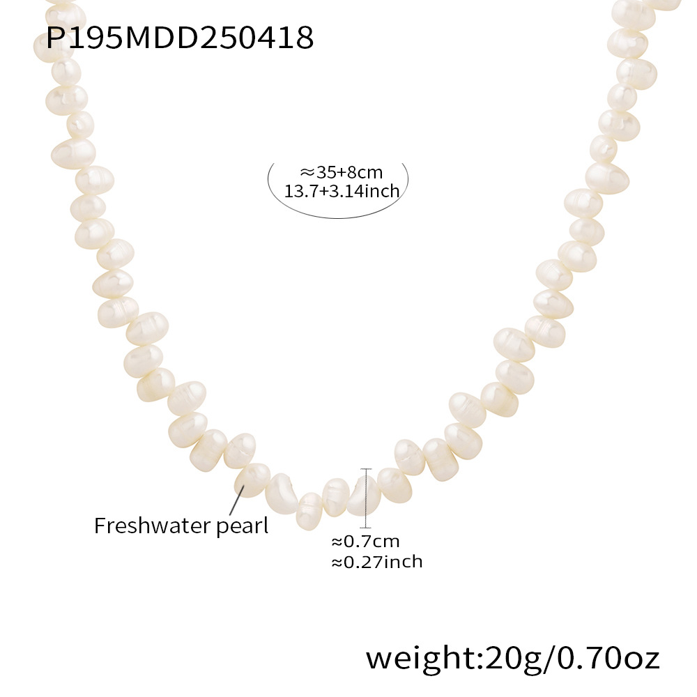 Layered Necklace for Women with Natural Freshwater Cultured Pearls