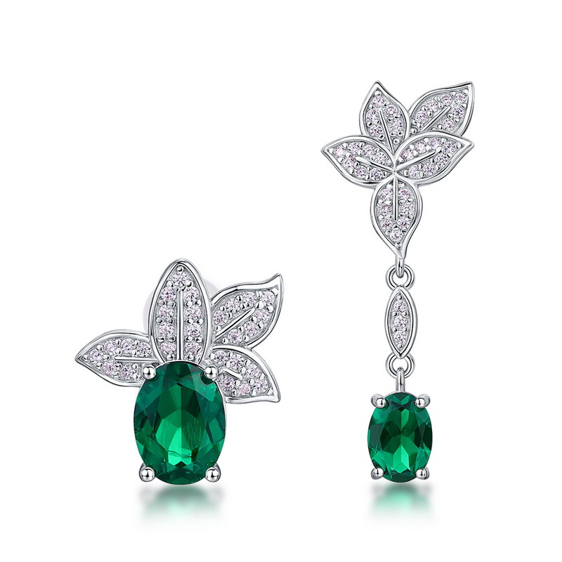 Asymmetrical Earrings – S925 Silver Mismatched Stud and Drop Pair
