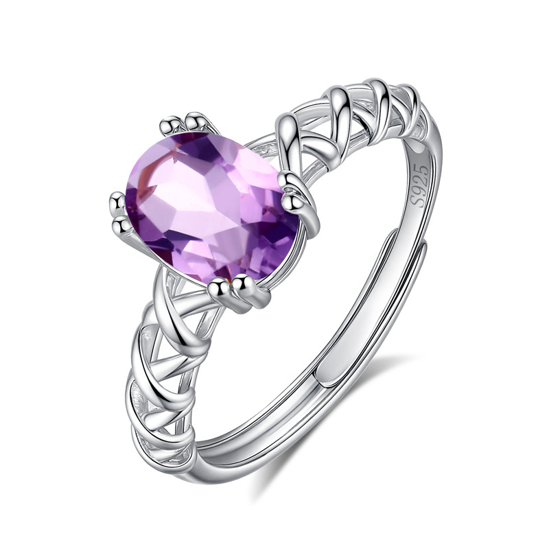 Natural Topaz Ring – S925 Sterling Silver Gemstone Elegance