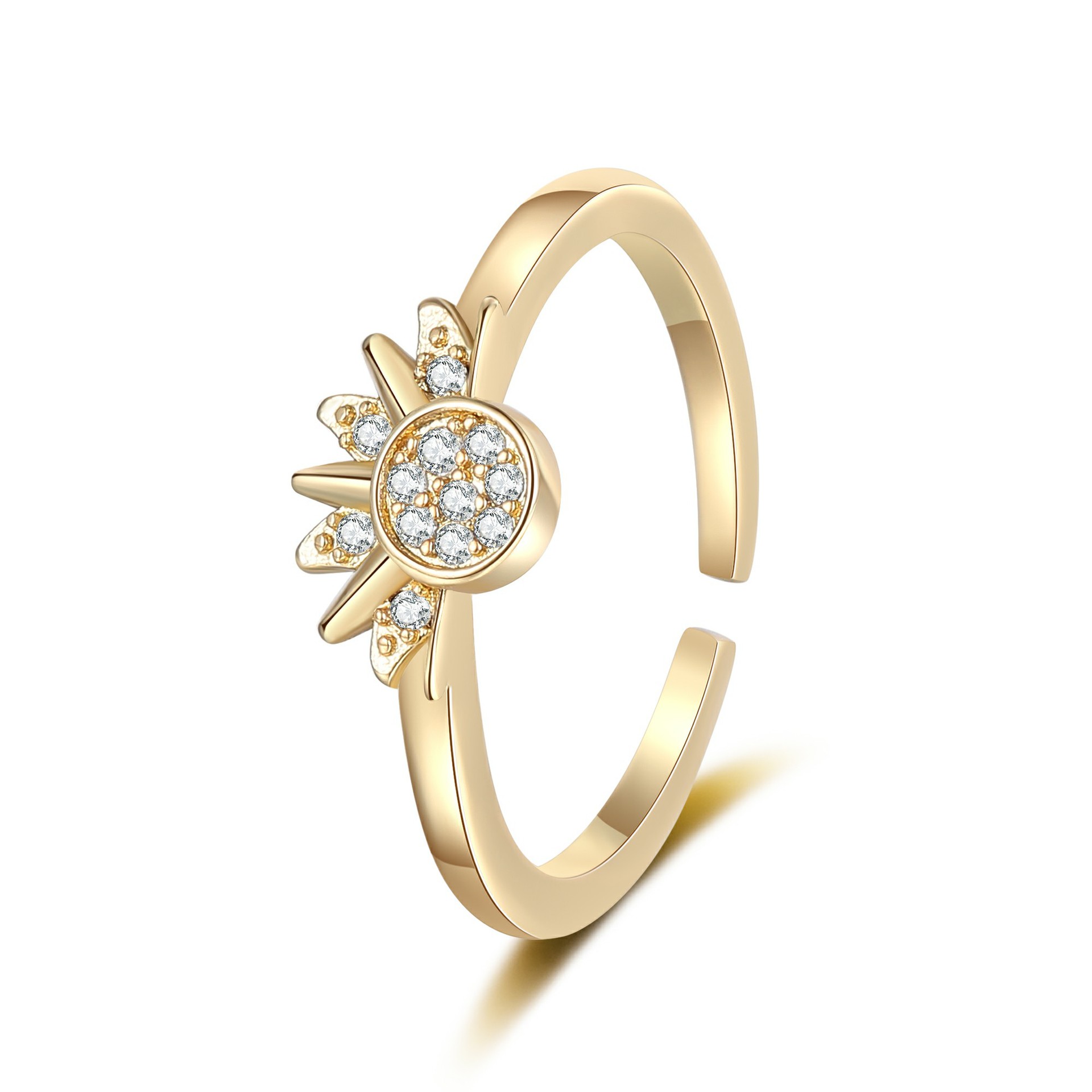 Minimalist Sun Ring – Sun Moon and Star Friendship Rings for Her