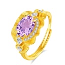 Amethyst Open Band Ring