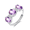 Amethyst Triple Ring