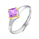 Amethyst Square Ring
