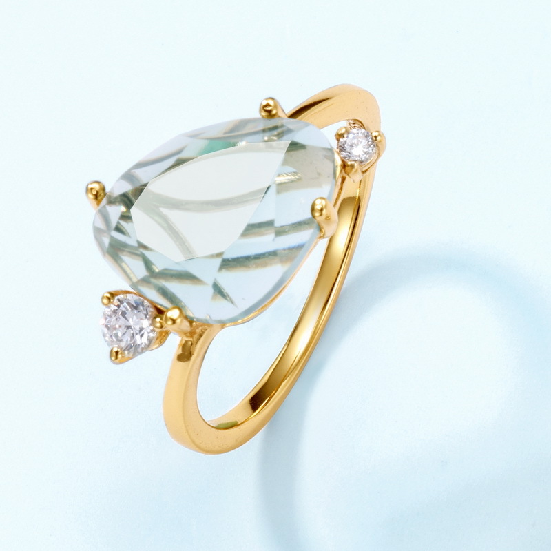 Color Gemstone Ring | 10K Gold Plated Sterling Silver | Synthetic Birthstone Series
