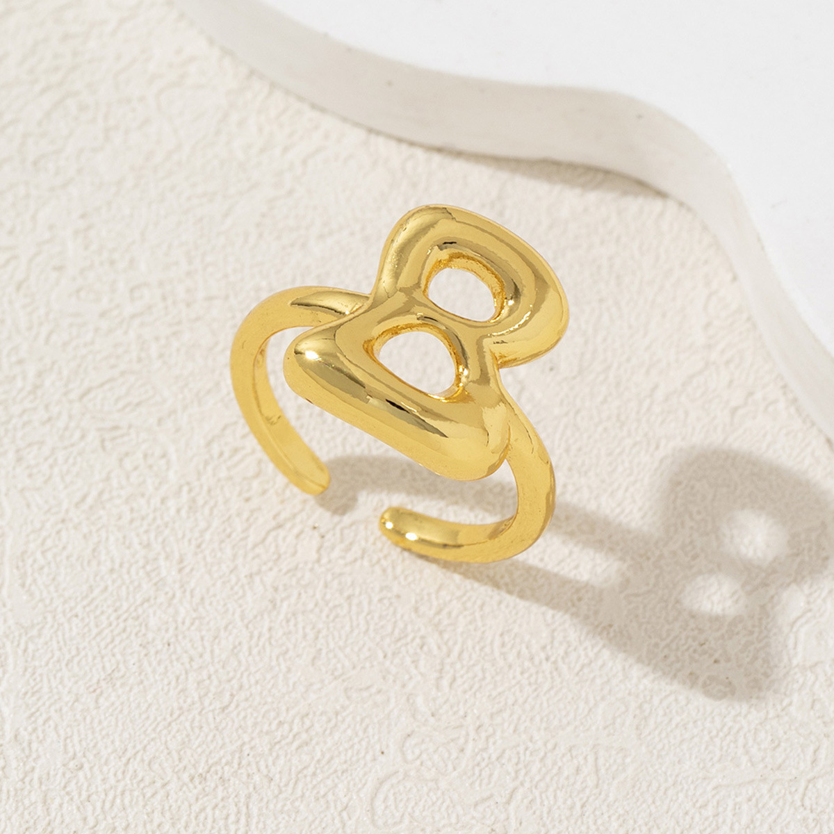 Letter Ring – Polished Mirror Finish Alphabet Initial Ring