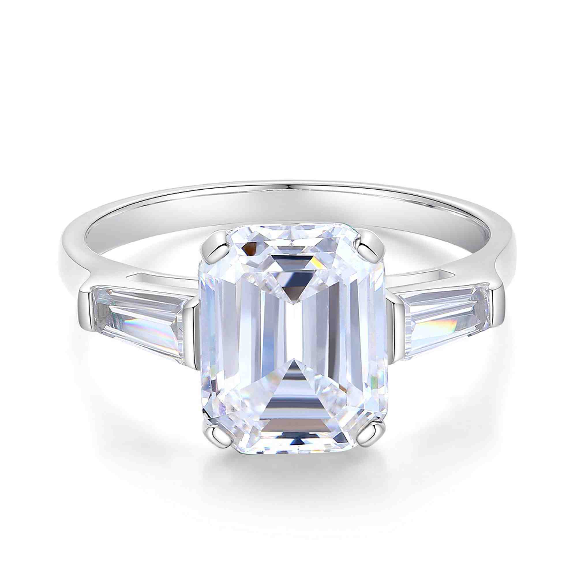 6 Carat Aquamarine Engagement Ring – S925 Sterling Silver CZ Ring