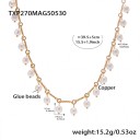 Round bead necklace(40+5cm)