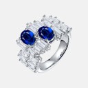 Cultivated sapphire ring