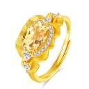 	Citrine Open Band Ring