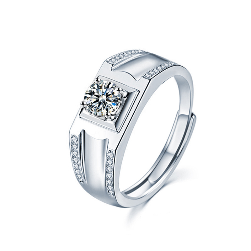 Couple Rings for Him and Her – S925 Silver Moissanite Valentine’s Set