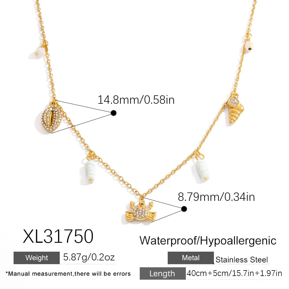 Everyday Necklace Deals – Elegant Ocean Pearl, Starfish & Shell Choker