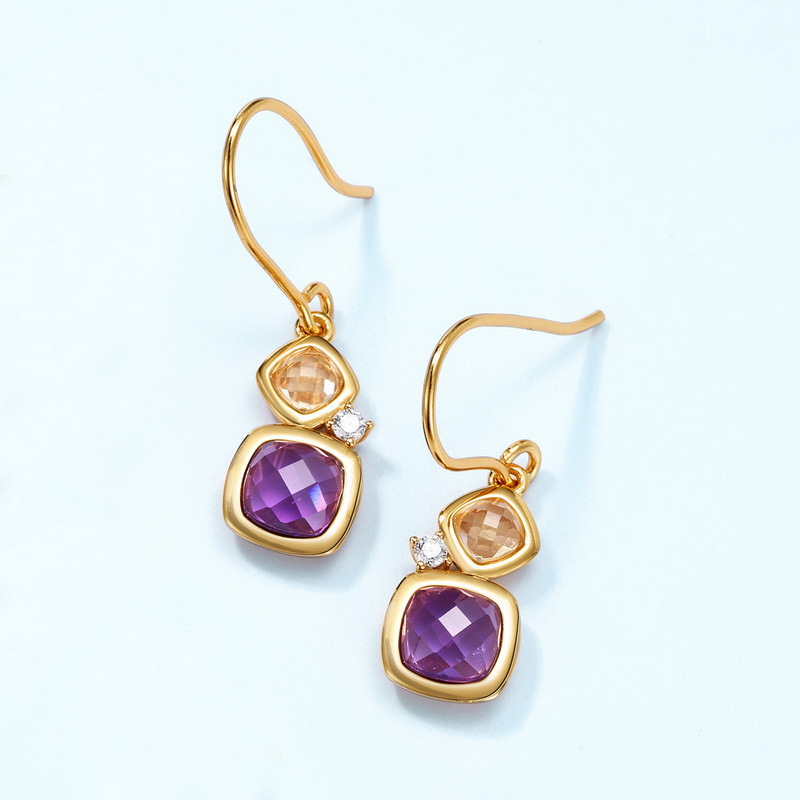 February Birthstone Earrings – Amethyst Earrings | Blingku