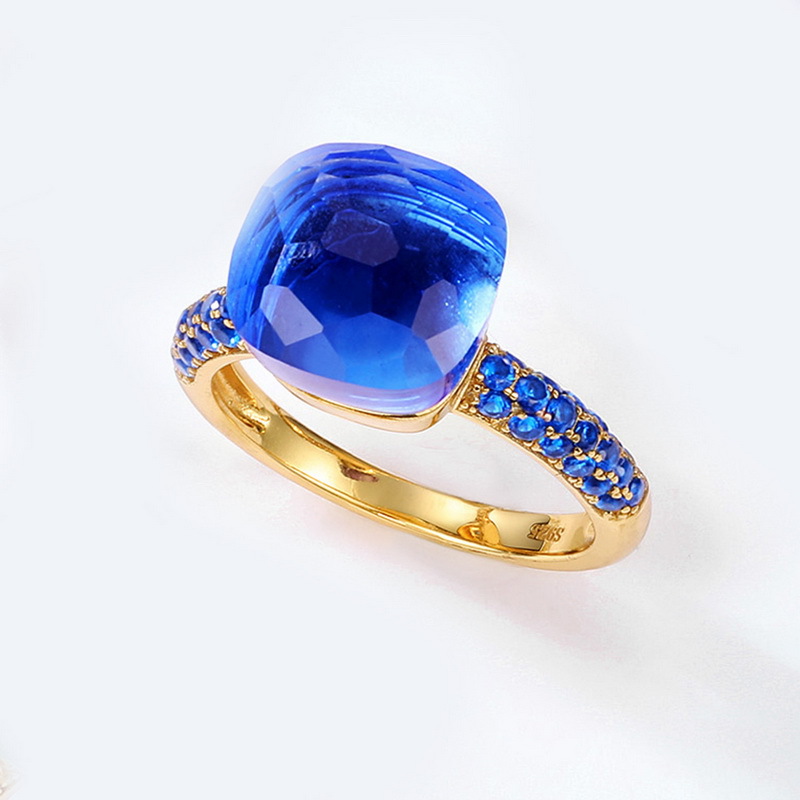 February birthstone purple CZ ring for women