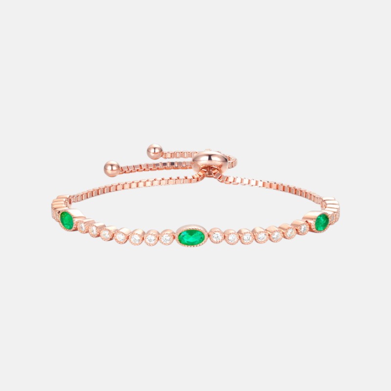 Emerald Tennis Bracelet – S925 Silver Lab-Created Emerald Jewelry