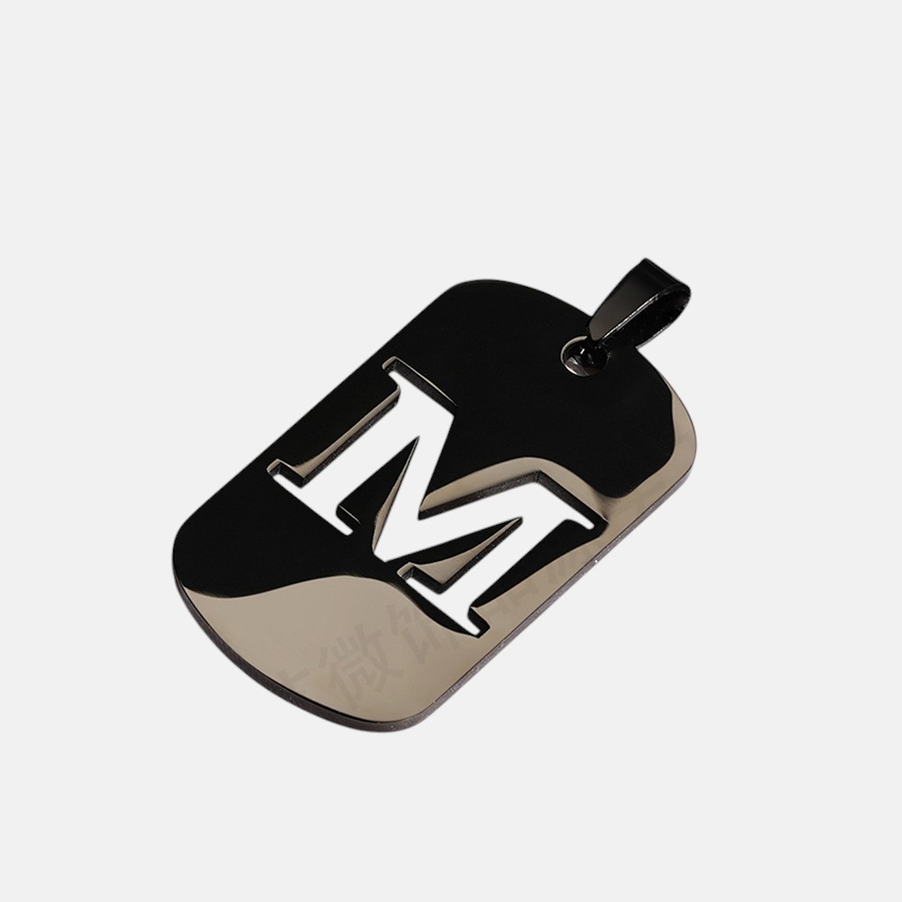 Initial Necklace – Stainless Steel Cutout Alphabet Letter Pendant
