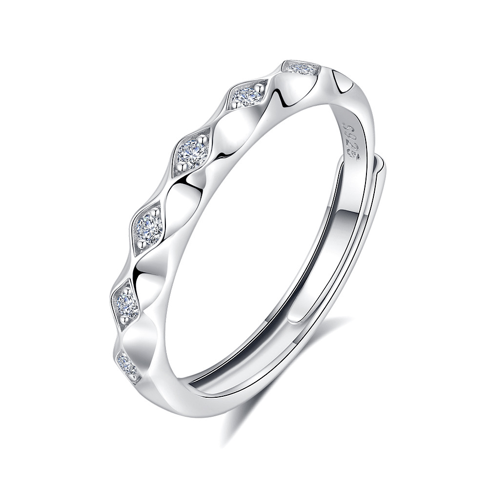 Classic men’s sterling silver matching wedding band