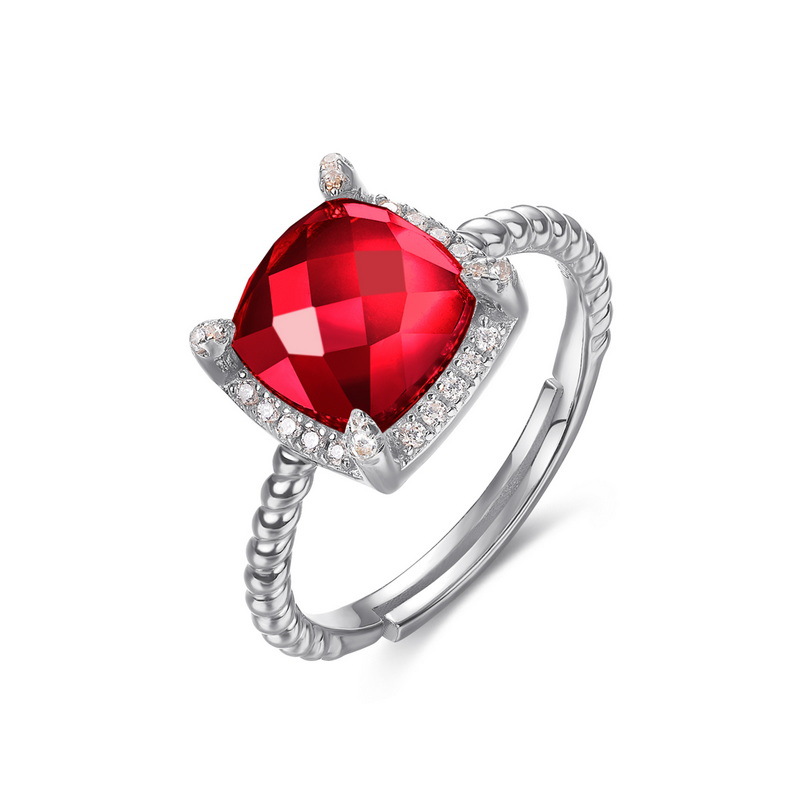 A deep red gem of passion and protection.
