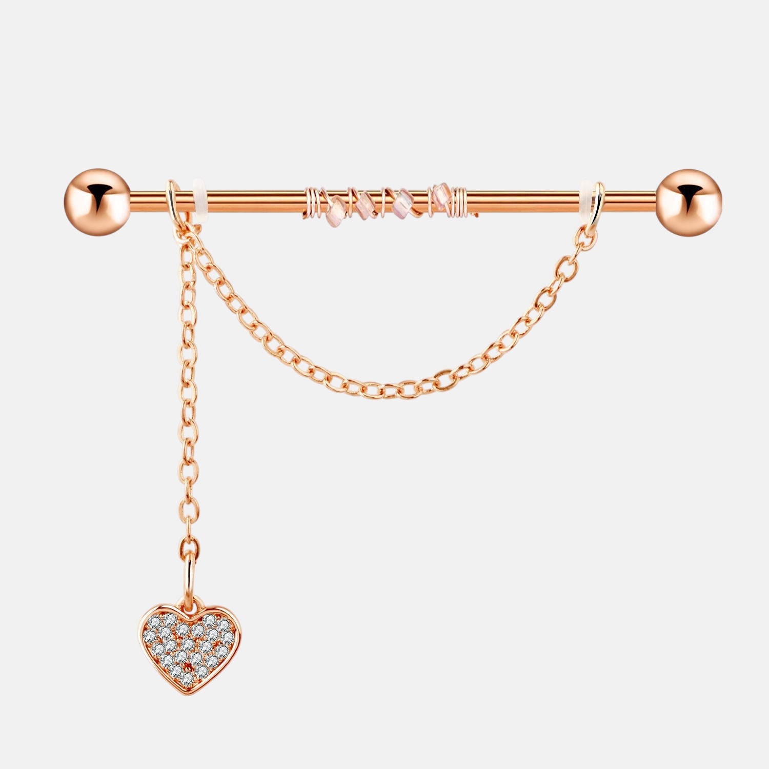 Cartilage Ear Piercing Jewelry – Long Bar Industrial Earrings for Scaffold Piercing