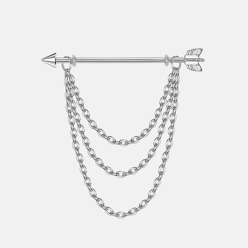 Professional Ear Piercing Jewelry – Industrial Chain Barbell for Cartilage Piercing