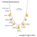 Pearl lemon pendant necklace