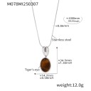 Steel tiger eye sweater chain