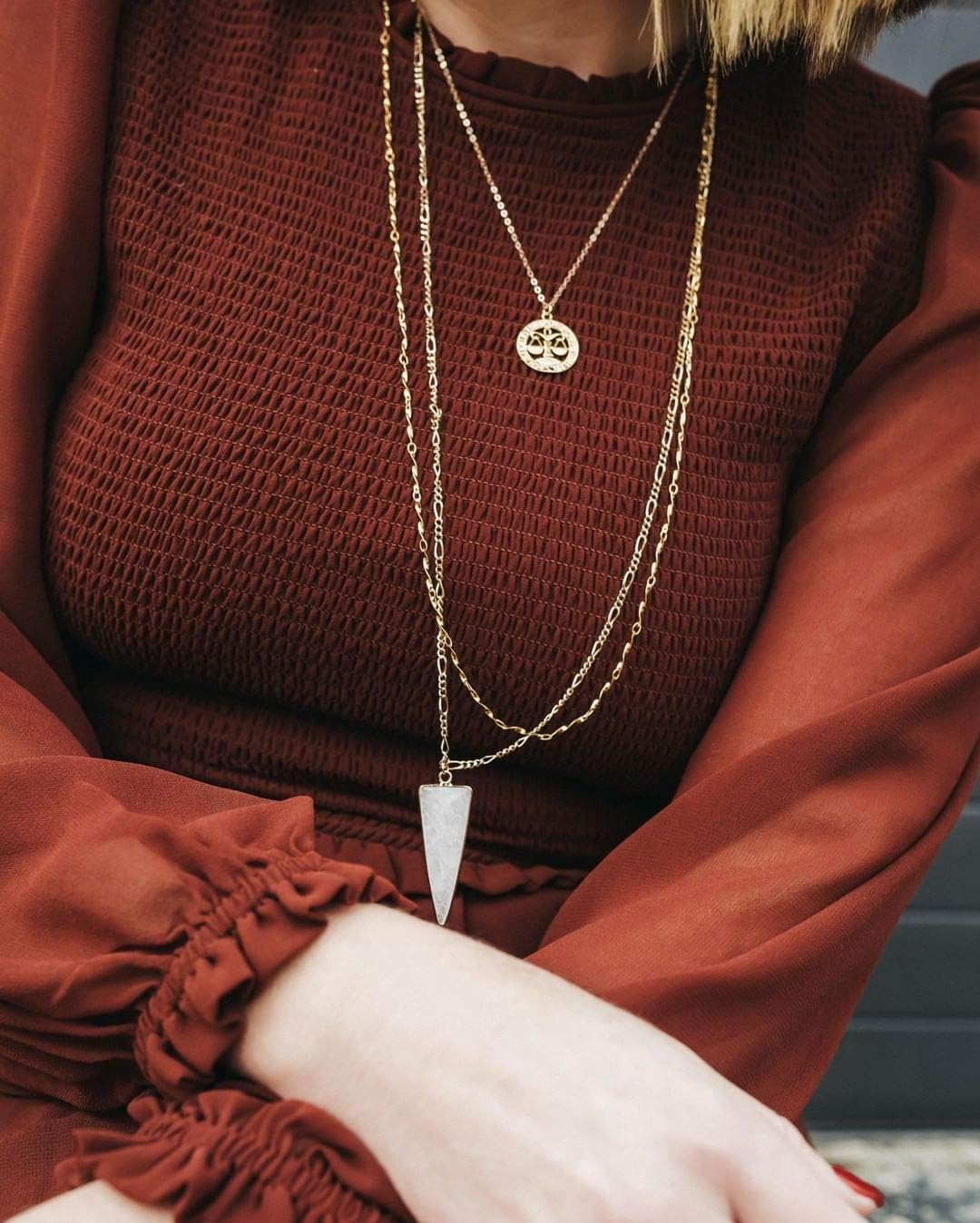 Taurus Gold Coin Pendant Necklace-Birthstone Jewelry