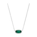 RHODIUM - EMERALD CATS EYE