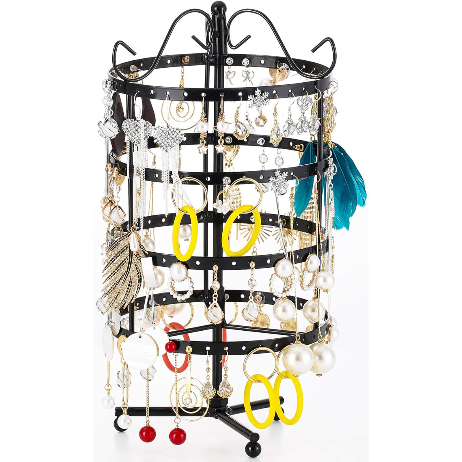 Jewelry Holder,360 Rotating Earring Holder Organizer Jewelry Stand-Birthstone Jewelry