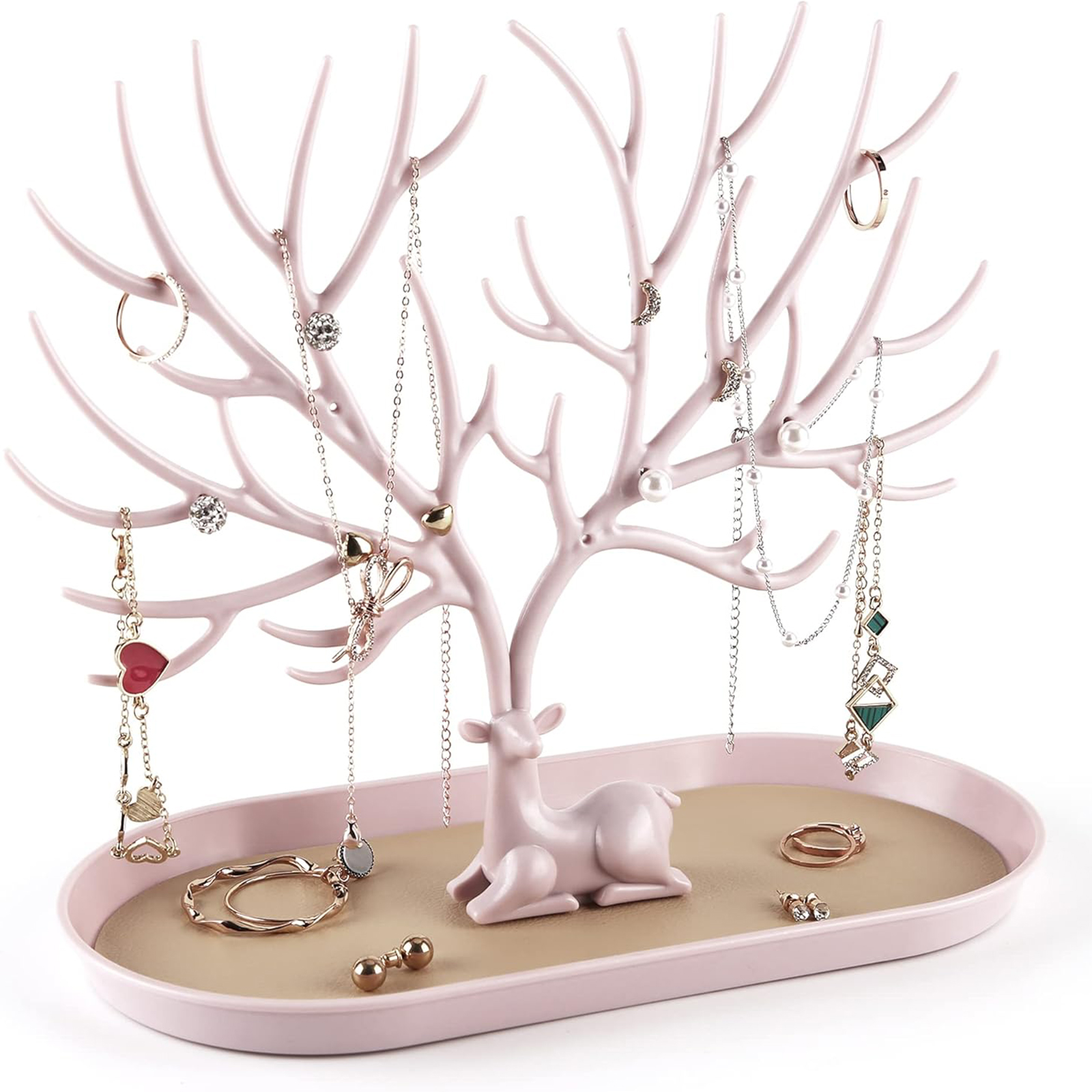 Antler Jewelry Stand – Aluminum Handle Hanging Organizer