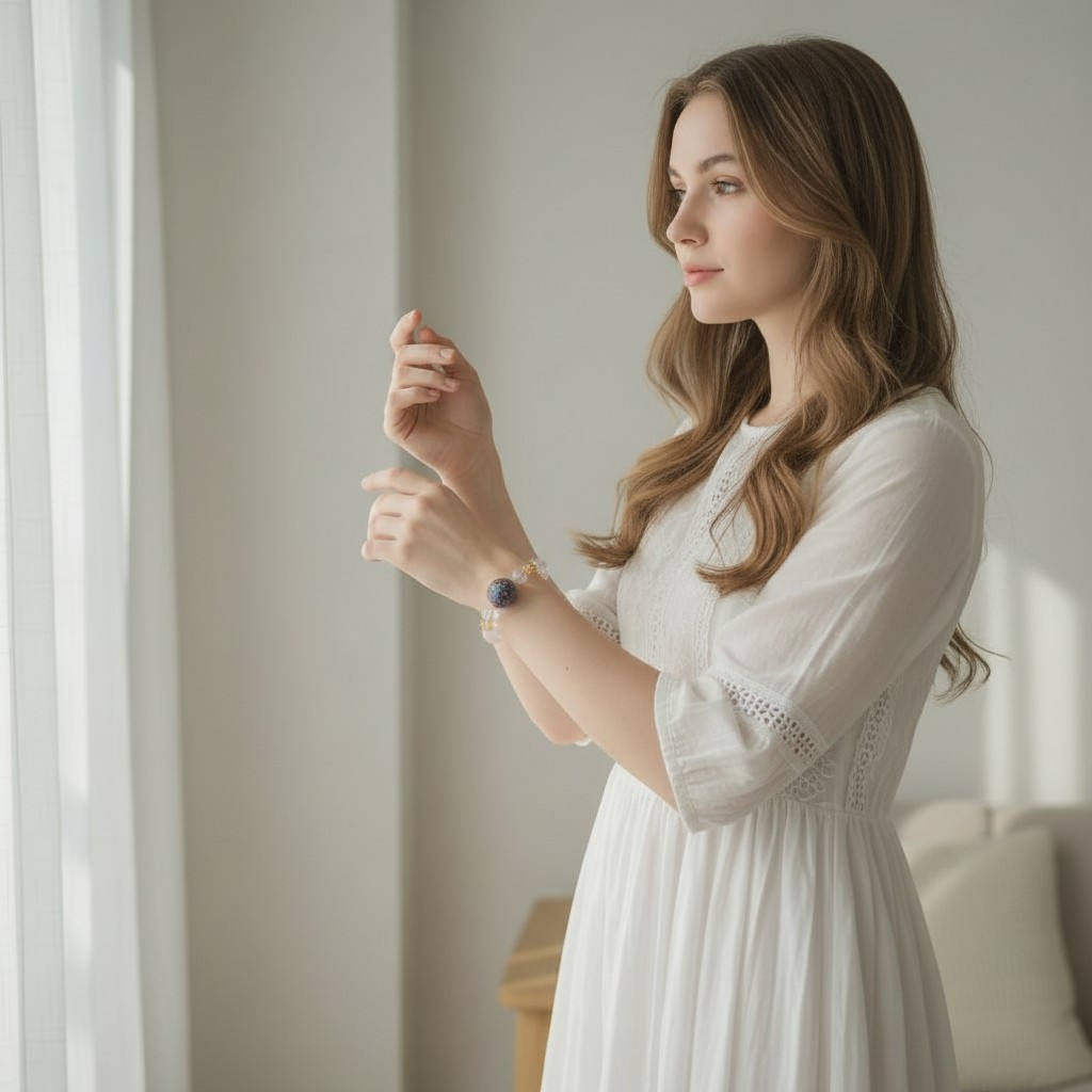 Crystal Bracelet – Elegant Natural Crystal Bead Bracelet for Women