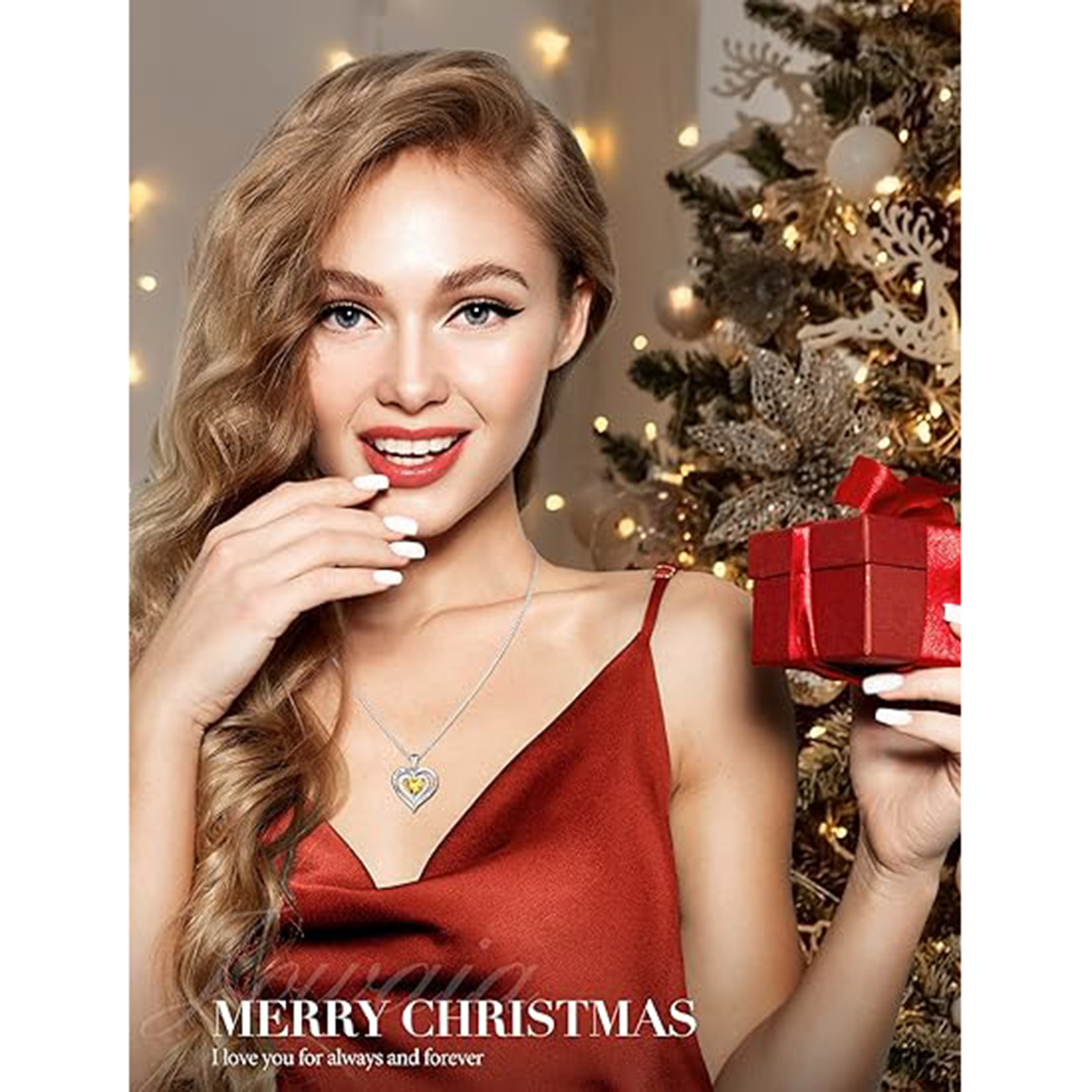 November Citrine Sterling Silver Necklace – Birthstone Gift for Mom