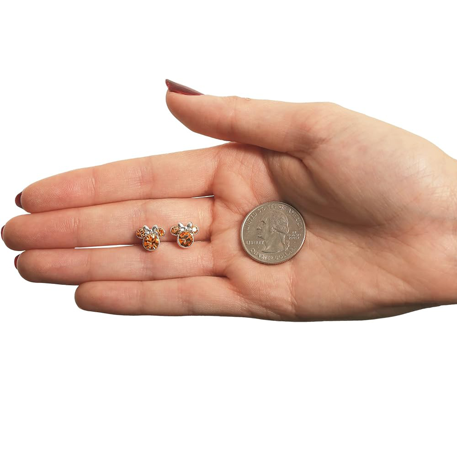 Disney Earrings November Birthstone Minnie Mouse Birthstone Earrings-Birthstone Jewelry