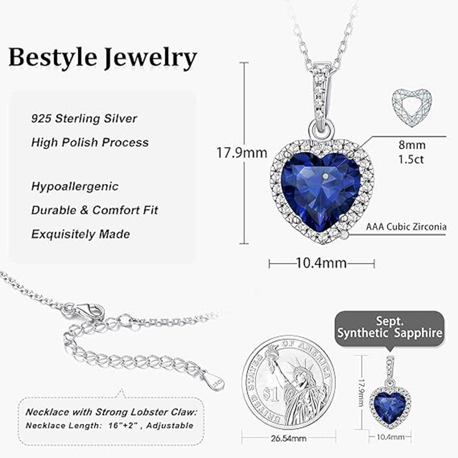 September Birthstone Birthstone Necklaces-Sagittarius Birthstone-Birthstone Jewelry