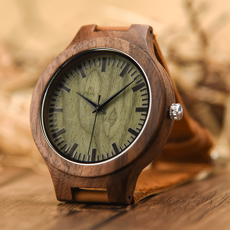 Men's Wooden Watch-Birthstone Jewelry