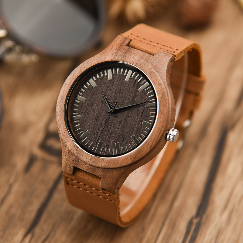 Men's Wooden Watch-Birthstone Jewelry