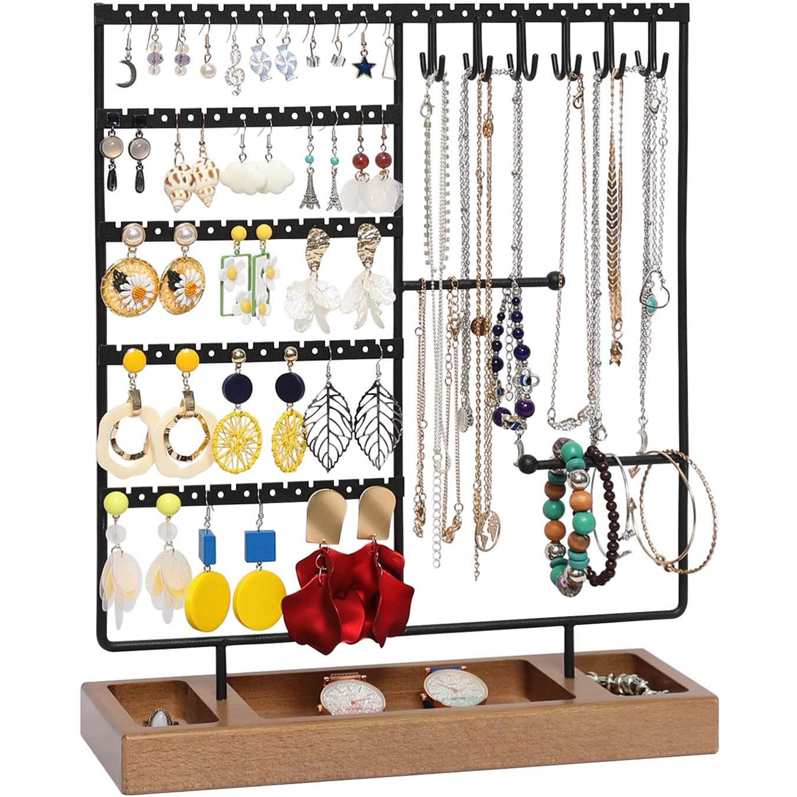 Jewelry Organizer Holder for Earrings Necklaces Bracelets Watches and Rings-Birthstone Jewelry