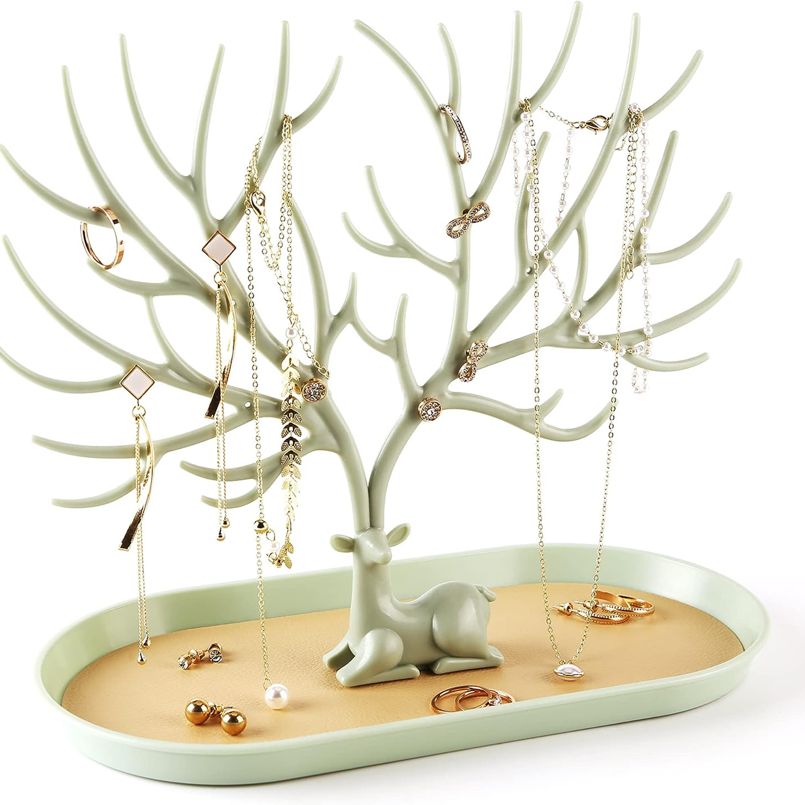 Antler Jewelry Stand – Aluminum Handle Hanging Organizer