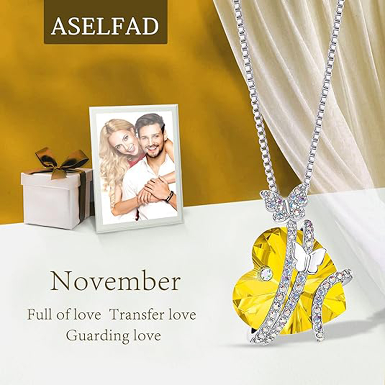 November Birthstone Birthstone Crystal Necklace-Scorpio Birthstone-Birthstone Jewelry