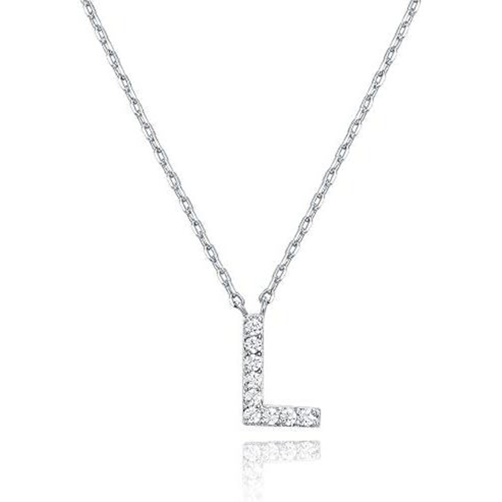 Cubic Zirconia Necklace A Letter Necklace For Her-Birthstone Jewelry