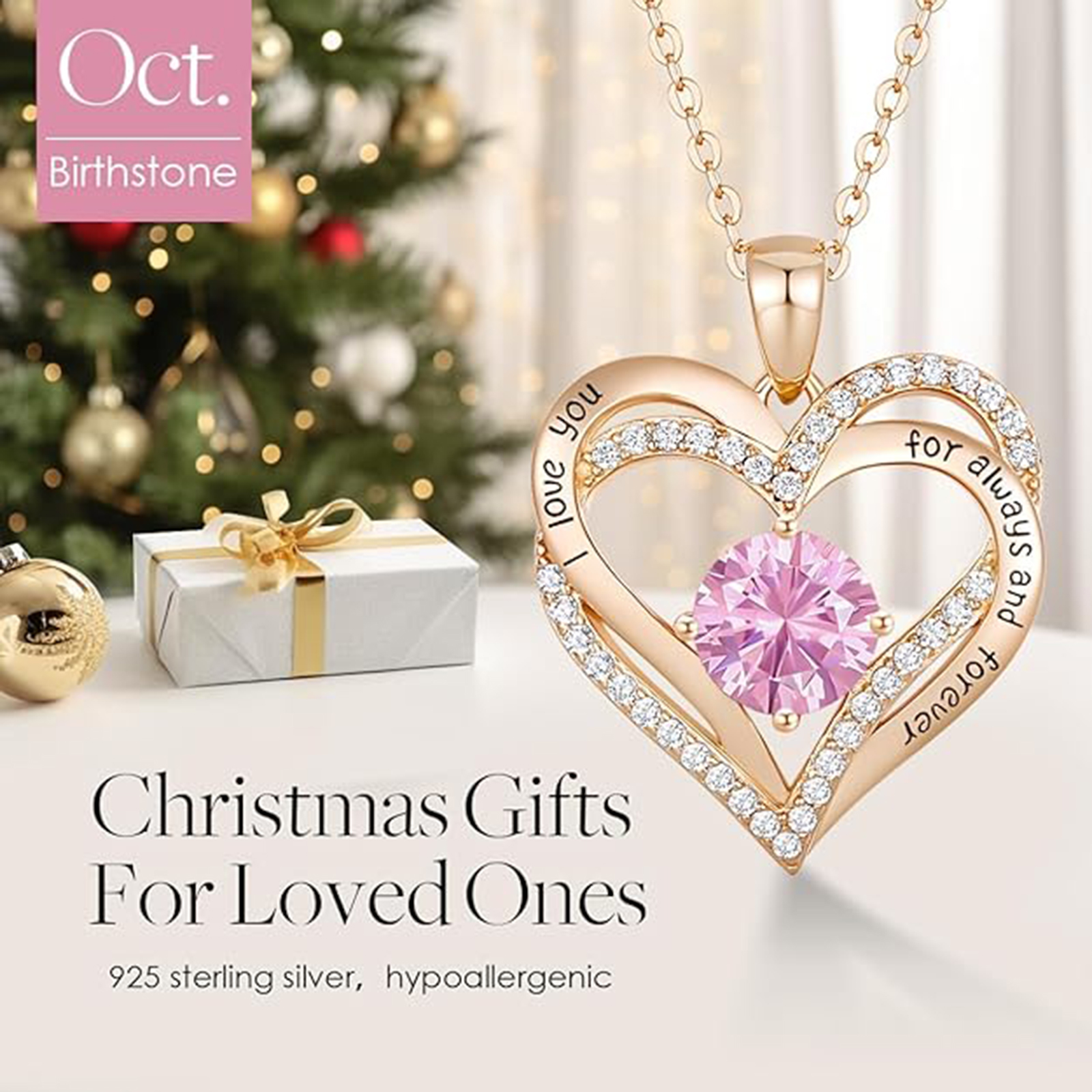 October  Birthstone Birthstone Pendant Necklace-Birthstone Jewelry