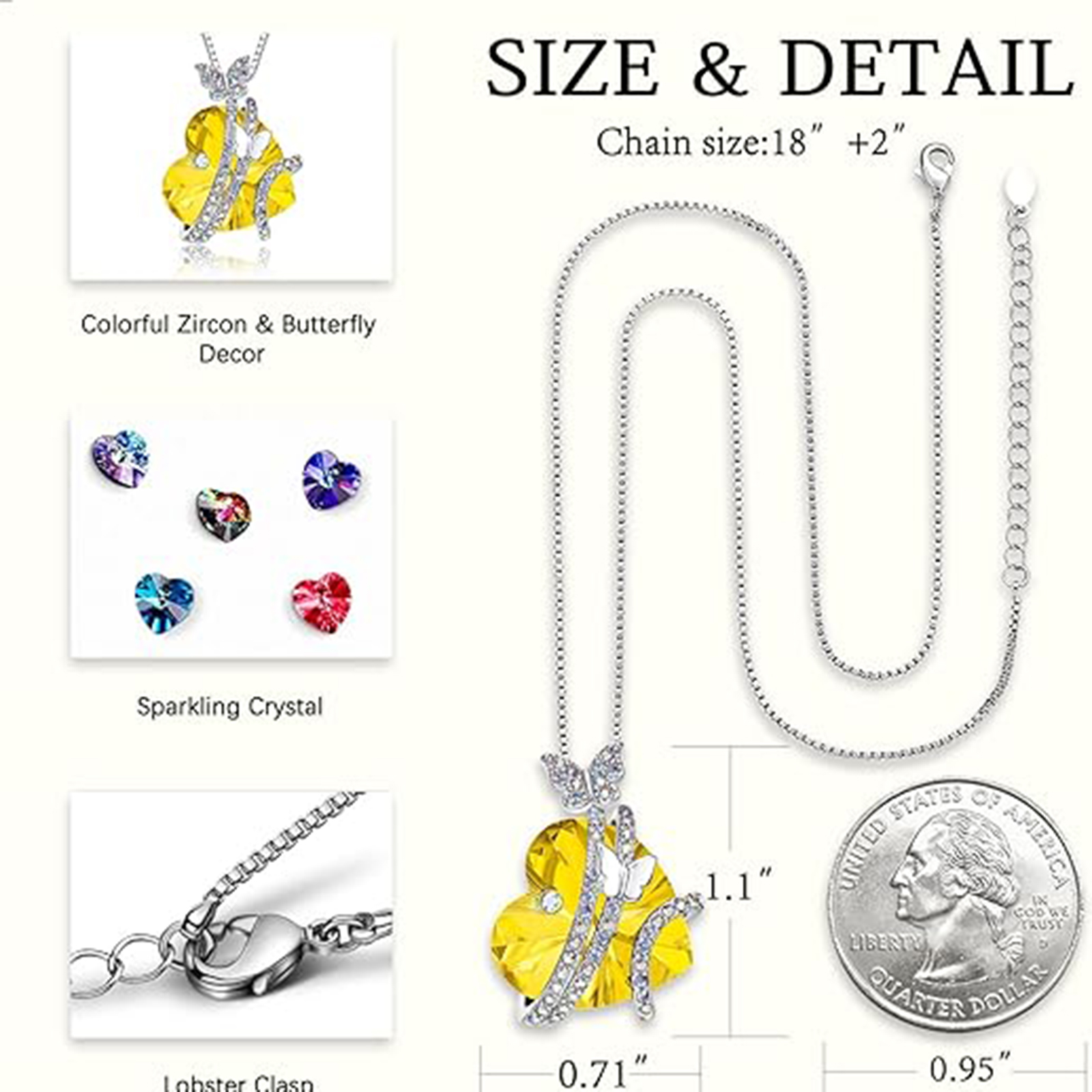 November Birthstone Birthstone Crystal Necklace-Scorpio Birthstone-Birthstone Jewelry