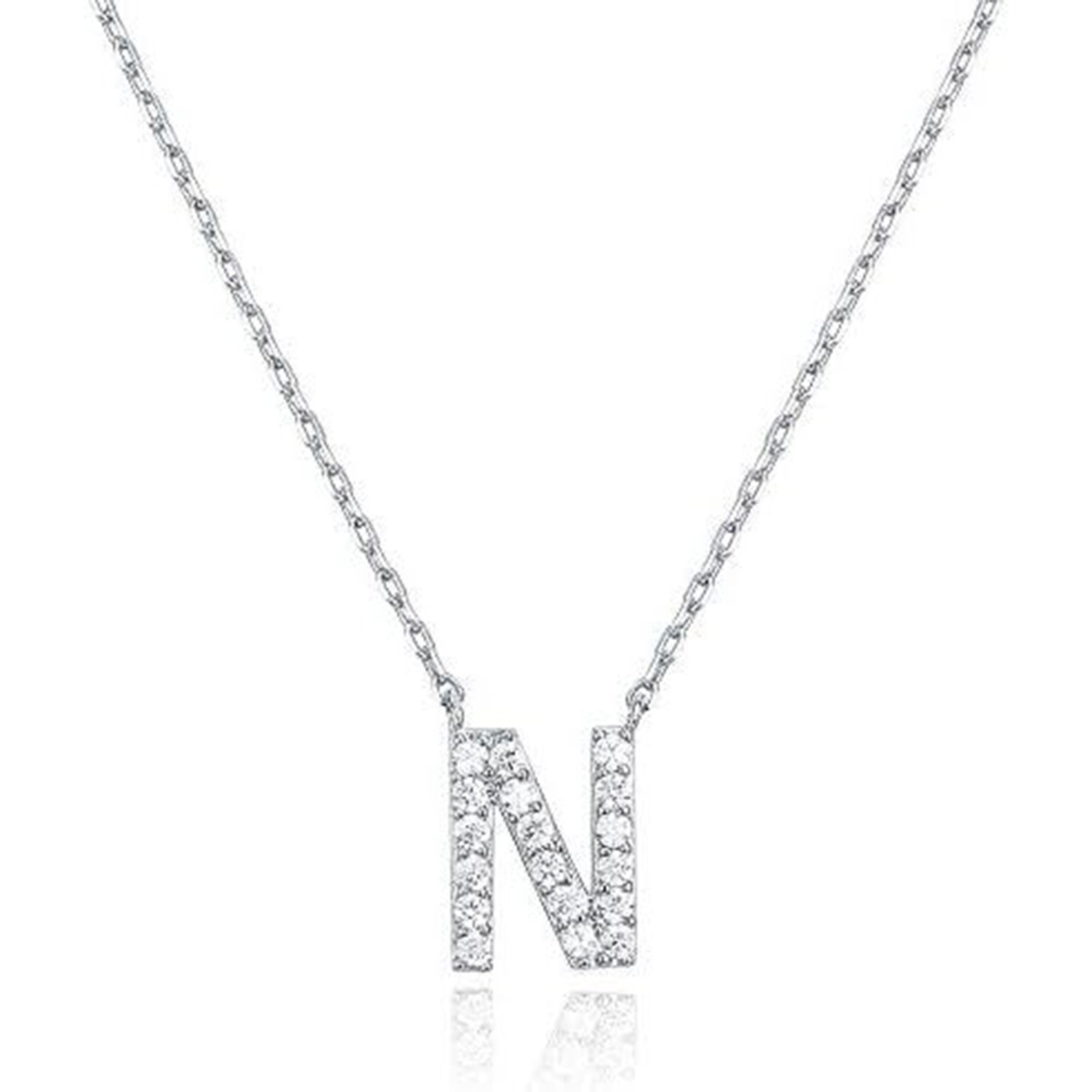 Cubic Zirconia Necklace A Letter Necklace For Her-Birthstone Jewelry