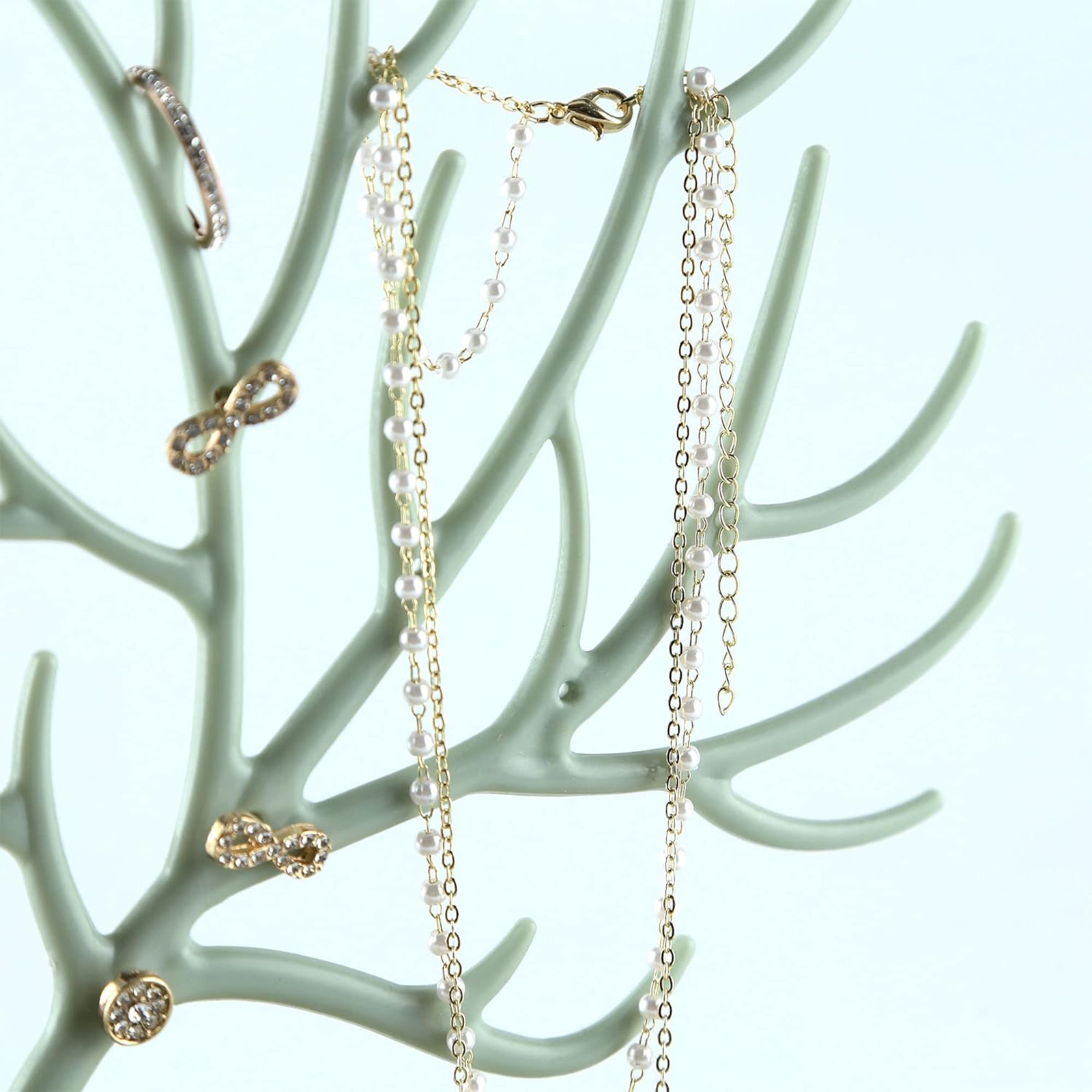 Antler Jewelry Stand – Aluminum Handle Hanging Organizer