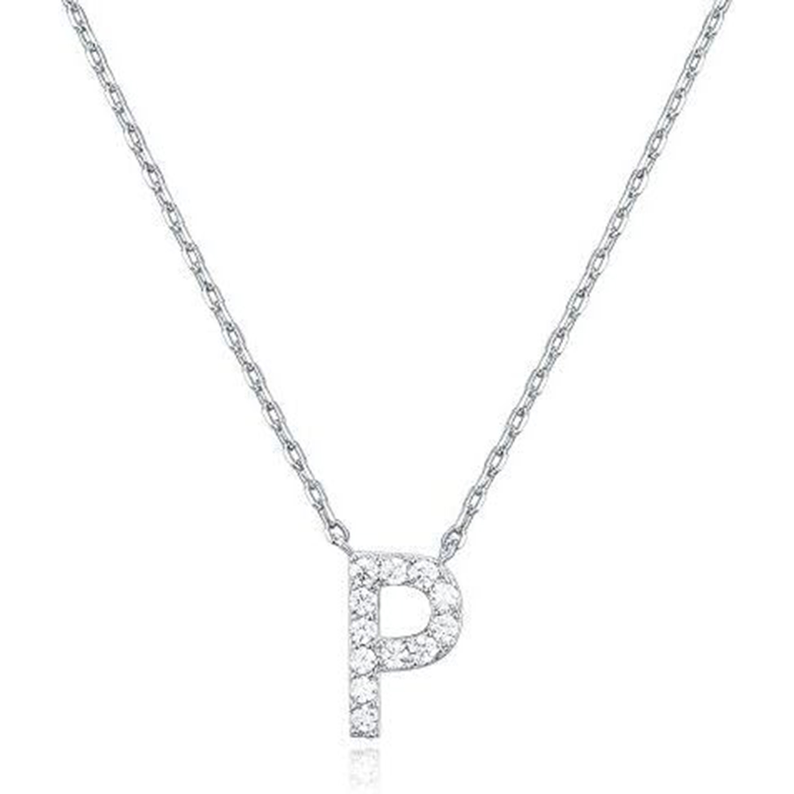 Cubic Zirconia Necklace A Letter Necklace For Her-Birthstone Jewelry