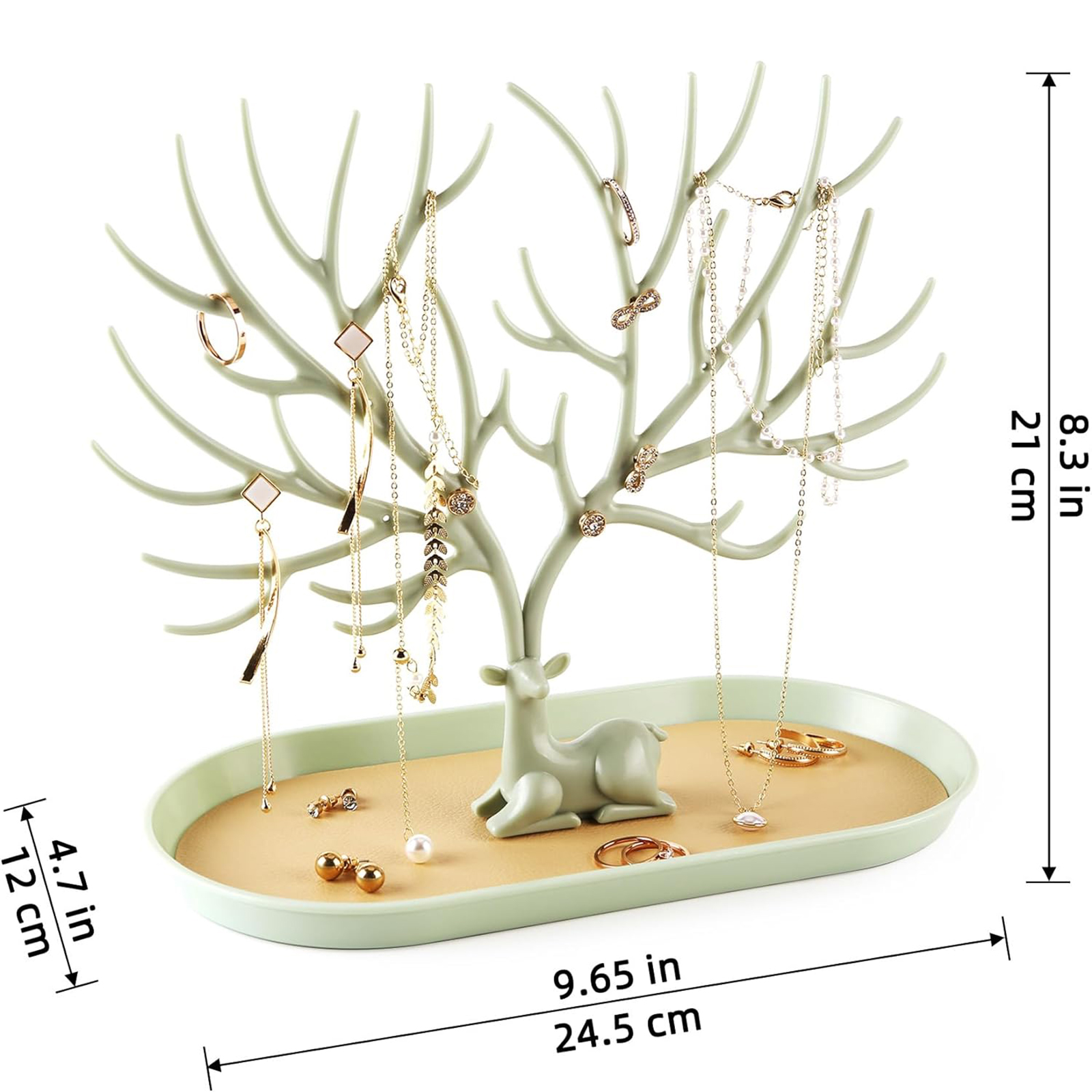 Antler Jewelry Stand – Aluminum Handle Hanging Organizer
