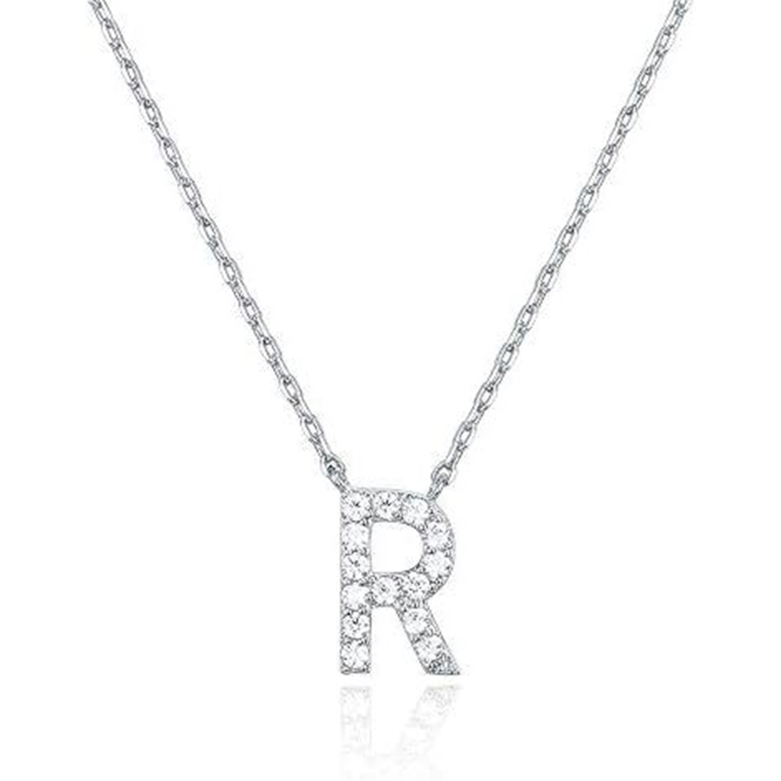 Cubic Zirconia Necklace A Letter Necklace For Her-Birthstone Jewelry